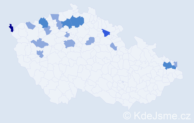 Příjmení: 'Červeňanský', počet výskytů 29 v celé ČR