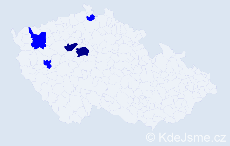 Příjmení: 'Möstl', počet výskytů 7 v celé ČR