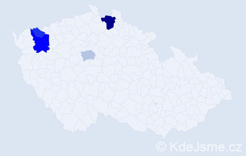 Příjmení: 'Machián', počet výskytů 13 v celé ČR