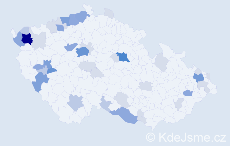 Příjmení: 'Brandlová', počet výskytů 117 v celé ČR