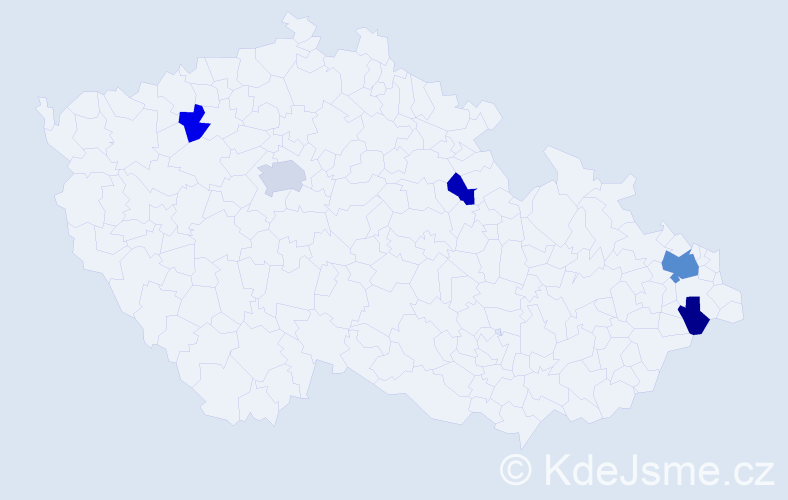 Příjmení: 'Nitschmann', počet výskytů 9 v celé ČR