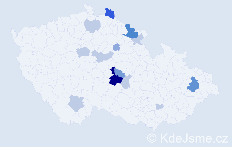 Příjmení: 'Ficbauerová', počet výskytů 46 v celé ČR