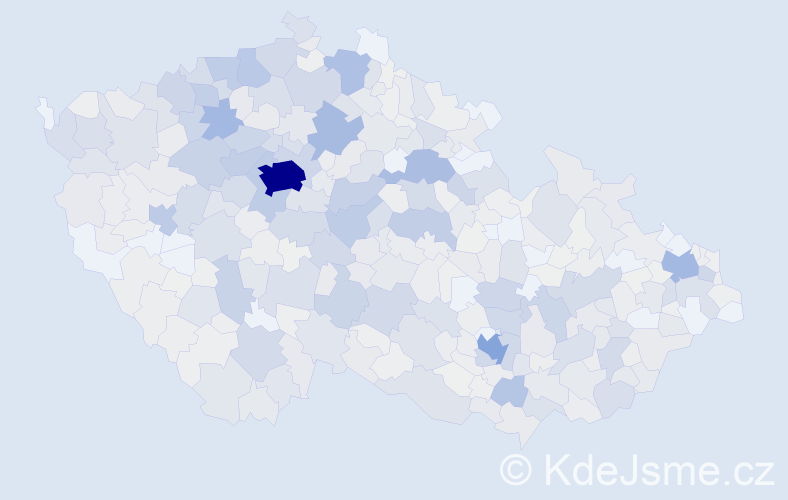 Příjmení: 'Charvát', počet výskytů 2943 v celé ČR