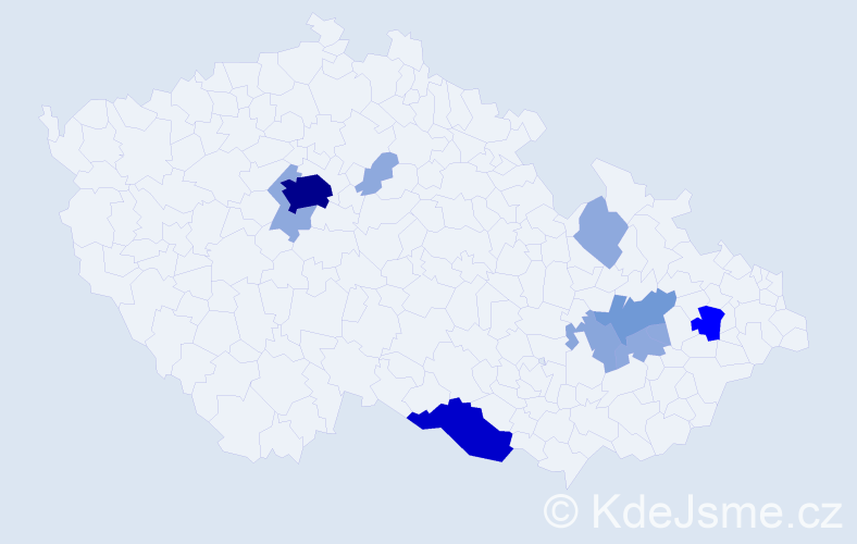 Příjmení: 'Plainer', počet výskytů 34 v celé ČR
