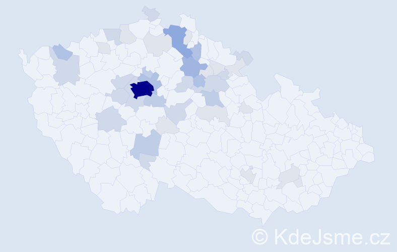 Příjmení: 'Drozenová', počet výskytů 115 v celé ČR