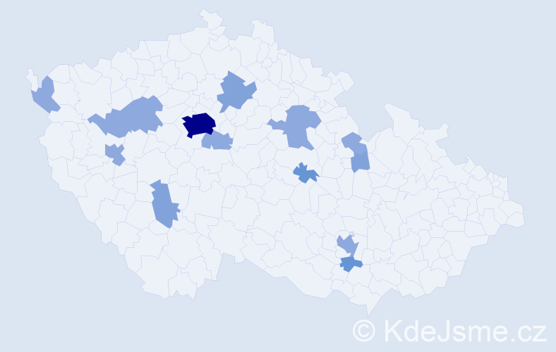 Příjmení: 'Chubyrko', počet výskytů 29 v celé ČR