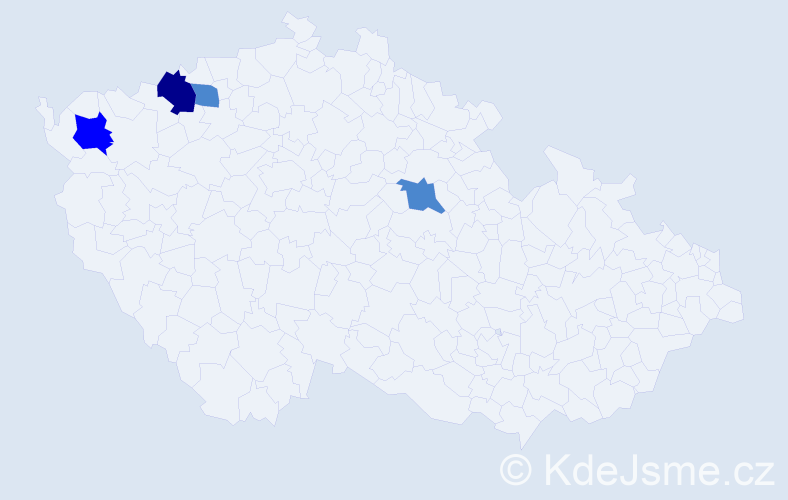 Příjmení: 'Kultscherová', počet výskytů 7 v celé ČR