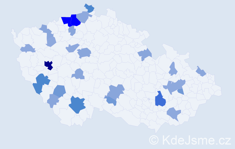 Příjmení: 'Engl', počet výskytů 74 v celé ČR