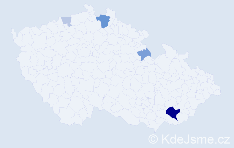 Příjmení: 'Vereščáková', počet výskytů 14 v celé ČR