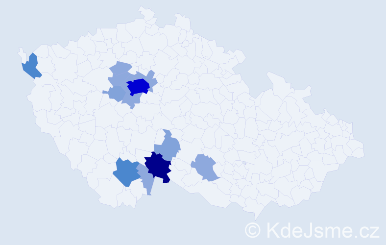 Příjmení: 'Kaiseršot', počet výskytů 33 v celé ČR