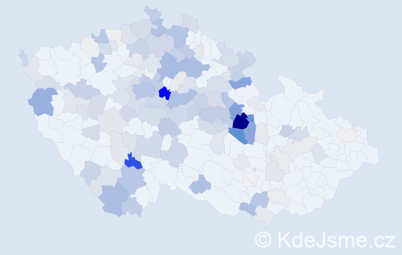 Příjmení: 'Vomáčková', počet výskytů 617 v celé ČR