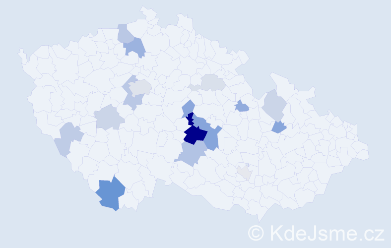 Příjmení: 'Tomšovský', počet výskytů 37 v celé ČR