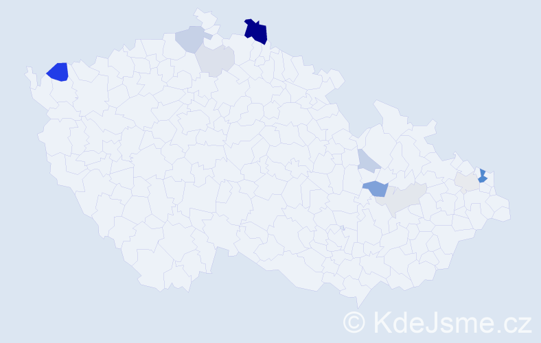 Příjmení: 'Velzel', počet výskytů 26 v celé ČR