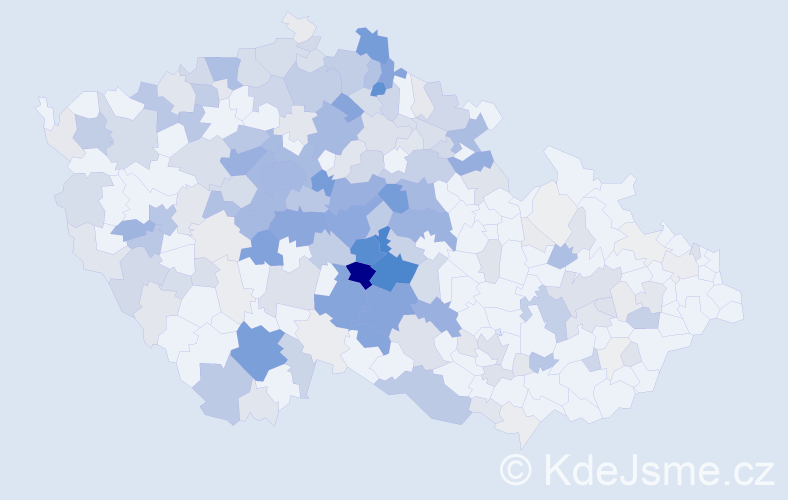 Příjmení: 'Jirák', počet výskytů 1042 v celé ČR