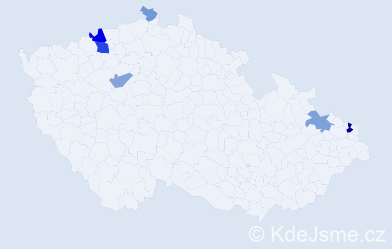 Příjmení: 'Turaz', počet výskytů 16 v celé ČR