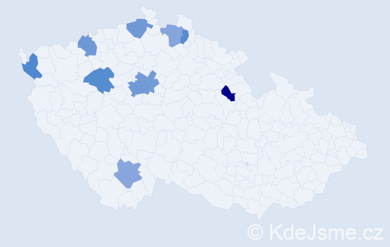 Příjmení: 'Musich', počet výskytů 18 v celé ČR