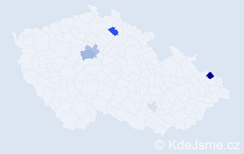 Příjmení: 'Xu', počet výskytů 19 v celé ČR