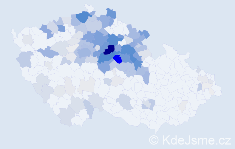 Příjmení: 'Horyna', počet výskytů 569 v celé ČR