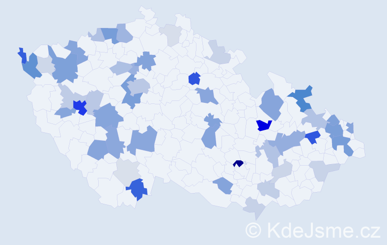 Příjmení: 'Hein', počet výskytů 138 v celé ČR