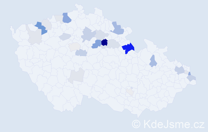 Příjmení: 'Gombošová', počet výskytů 68 v celé ČR