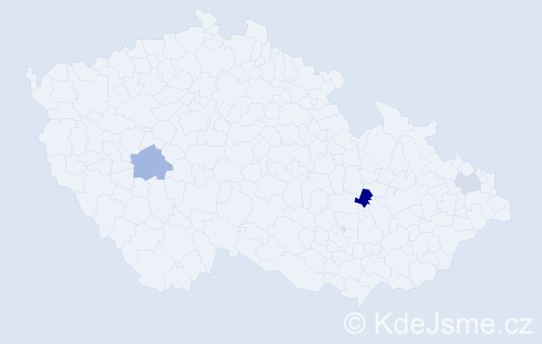 Příjmení: 'Harňák', počet výskytů 3 v celé ČR