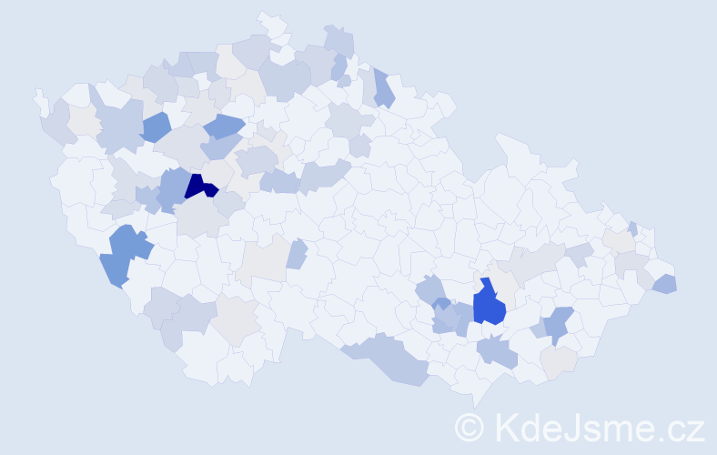 Příjmení: 'Tauš', počet výskytů 317 v celé ČR