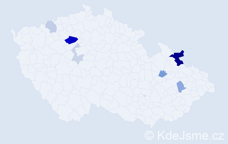 Příjmení: 'Talapková', počet výskytů 15 v celé ČR