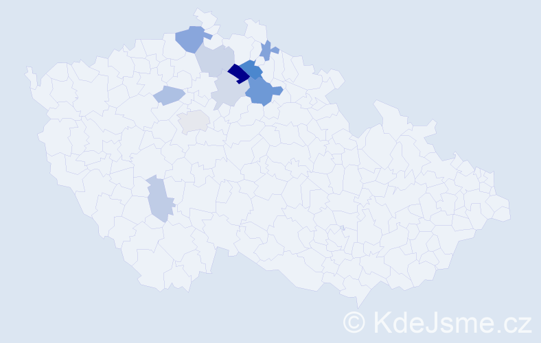 Příjmení: 'Ajchler', počet výskytů 20 v celé ČR