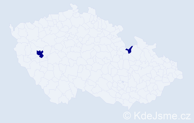 Příjmení: 'Papijáková', počet výskytů 2 v celé ČR
