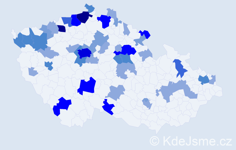 Příjmení: 'Sidor', počet výskytů 122 v celé ČR