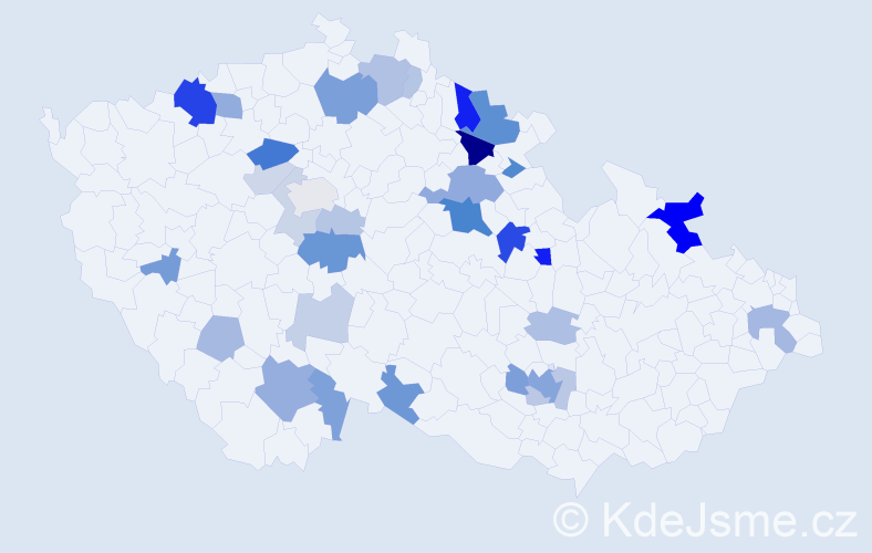 Příjmení: 'Leder', počet výskytů 79 v celé ČR