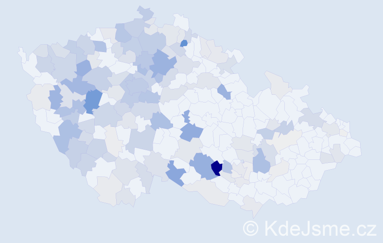 Příjmení: 'Bohuslavová', počet výskytů 593 v celé ČR