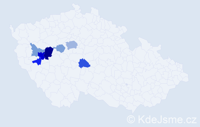 Příjmení: 'Blabol', počet výskytů 21 v celé ČR