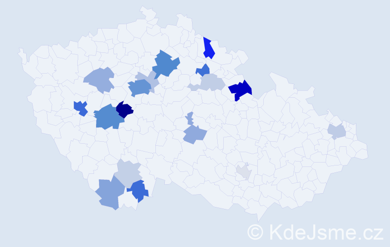 Příjmení: 'Leta', počet výskytů 57 v celé ČR