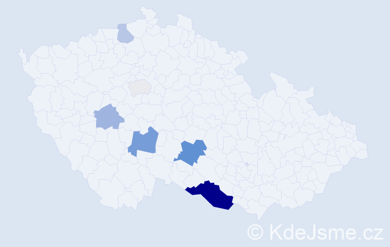Příjmení: 'Babínková', počet výskytů 15 v celé ČR