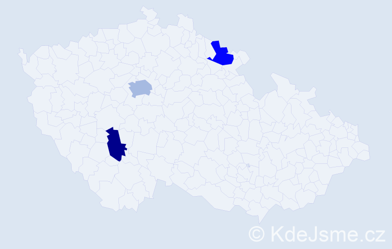 Příjmení: 'Hutzová', počet výskytů 4 v celé ČR