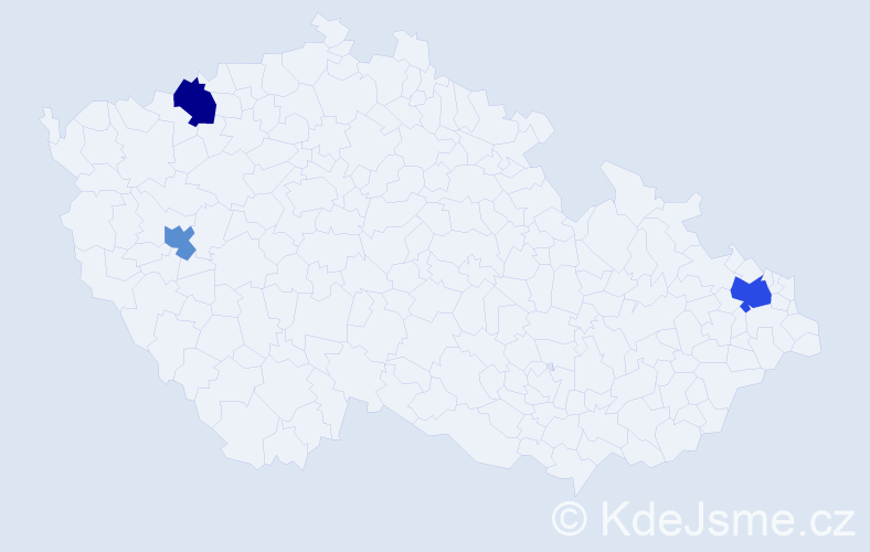 Příjmení: 'Cnotová', počet výskytů 14 v celé ČR