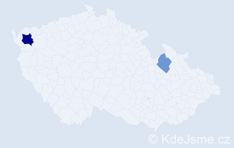 Příjmení: 'Kohajdová', počet výskytů 8 v celé ČR