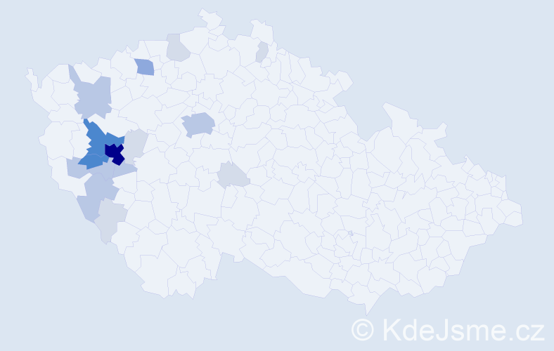 Příjmení: 'Rauner', počet výskytů 56 v celé ČR