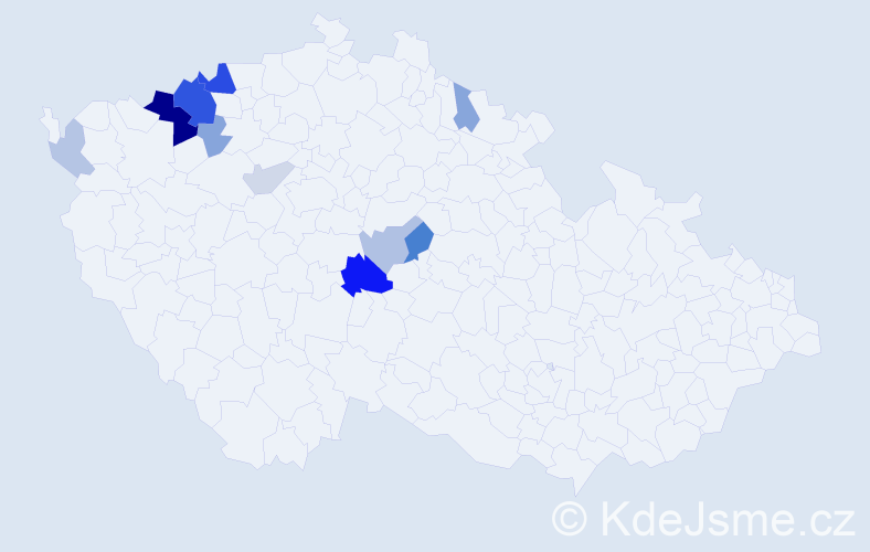 Příjmení: 'Linzová', počet výskytů 28 v celé ČR