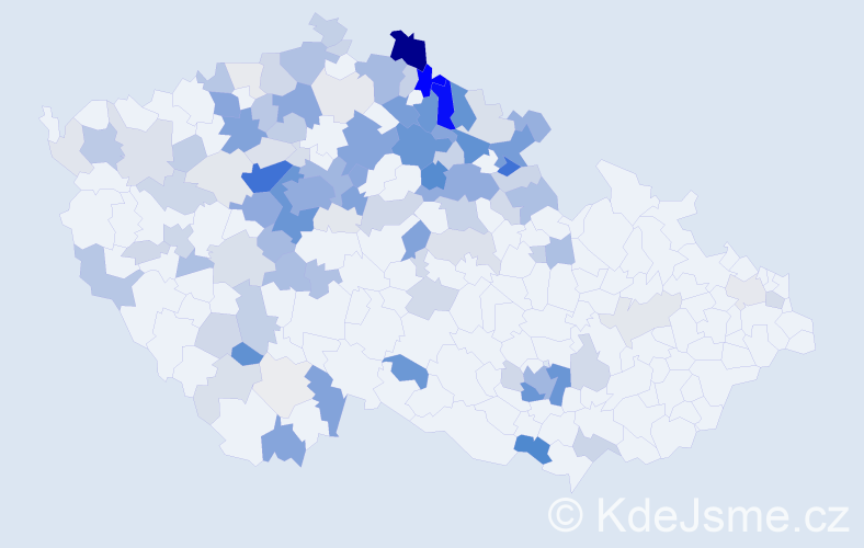 Příjmení: 'Stříbrný', počet výskytů 480 v celé ČR