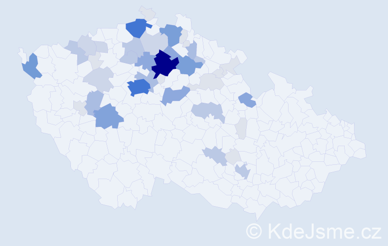 Příjmení: 'Kolocová', počet výskytů 163 v celé ČR