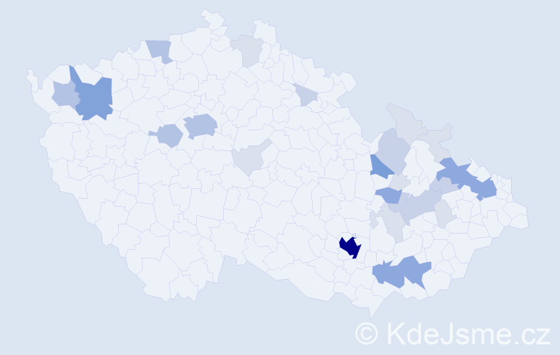 Příjmení: 'Nimrichter', počet výskytů 85 v celé ČR