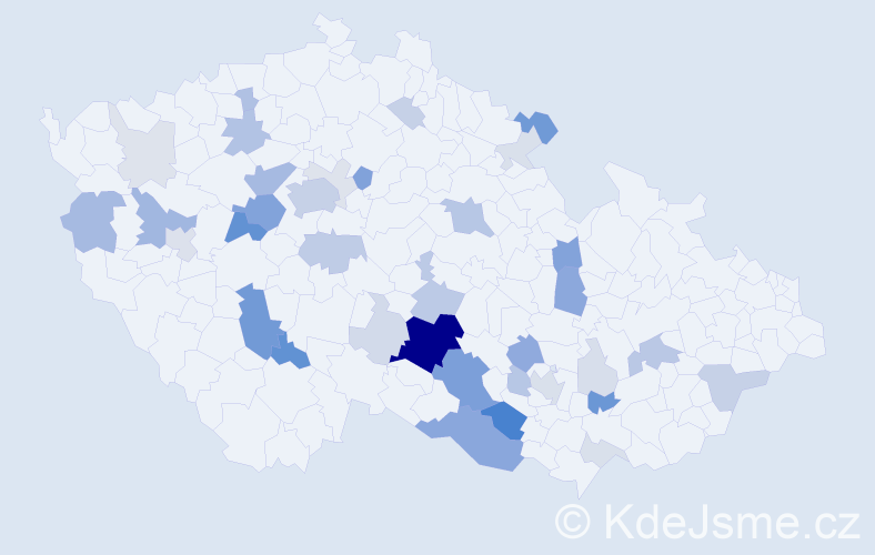 Příjmení: 'Křišťálová', počet výskytů 136 v celé ČR