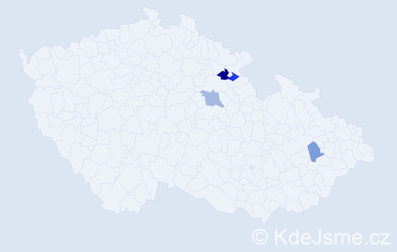 Příjmení: 'Kuchšová', počet výskytů 11 v celé ČR
