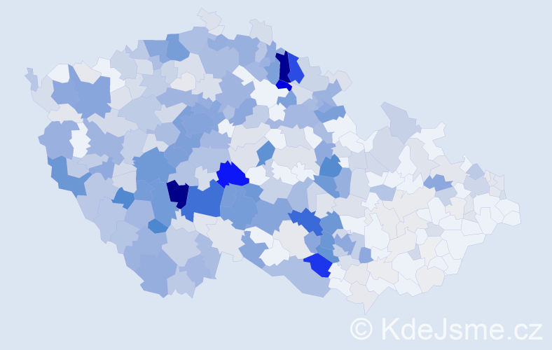 Příjmení: 'Doubek', počet výskytů 1620 v celé ČR