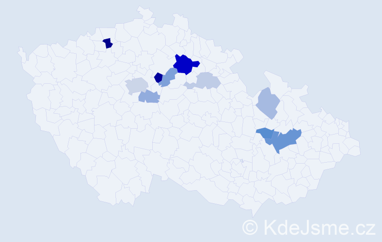 Příjmení: 'Ziegelheimová', počet výskytů 22 v celé ČR