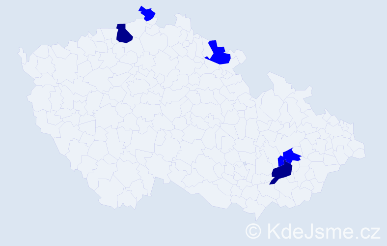 Příjmení: 'Zygar', počet výskytů 7 v celé ČR