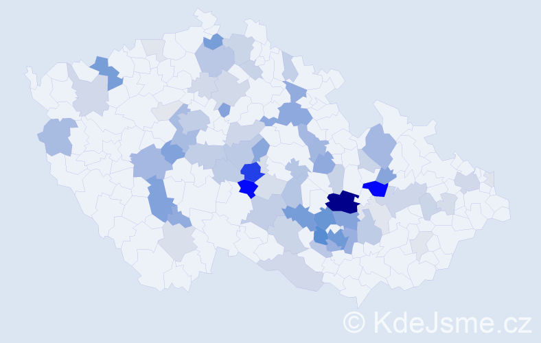 Příjmení: 'Tejkalová', počet výskytů 215 v celé ČR