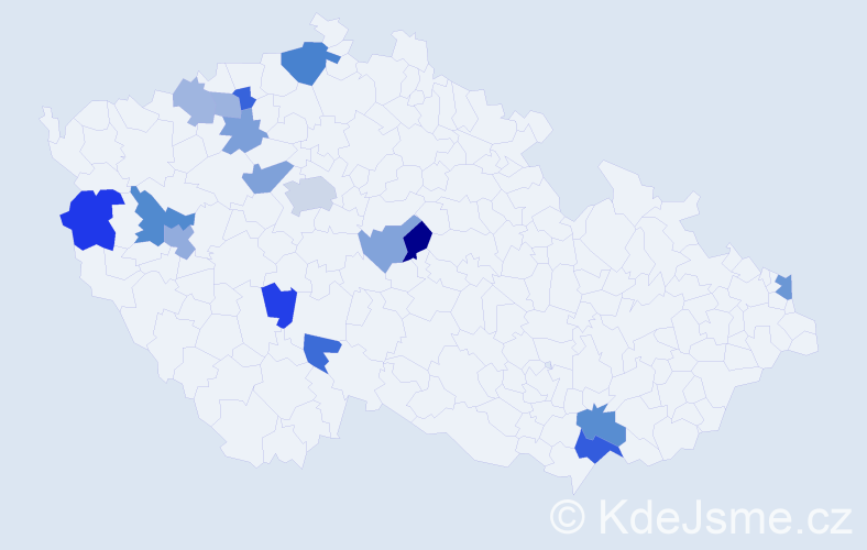 Příjmení: 'Doxanský', počet výskytů 31 v celé ČR